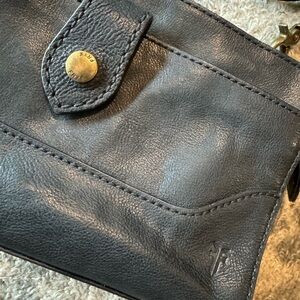 Frye Black Leather Crossbody Bag